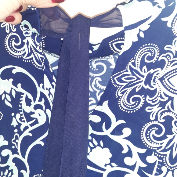 Robbie Bee Sleeveless Navy Floral Dress (NWT) - Picture 7 of 7